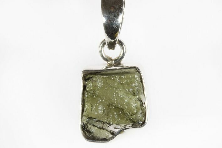 Green Moldavite Tektite Pendant ( g) - Czech Republic #240877